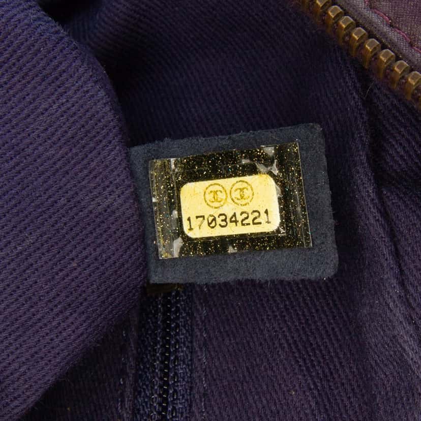 Chanel Large Quilted Iridescent Calfskin Shiva Flap Purple Leather Good condition - Box View