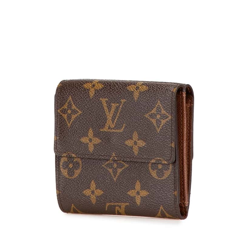 Louis Vuitton Monogram Portefeuille Elise Wallet Brown Canvas Good condition - Back View
