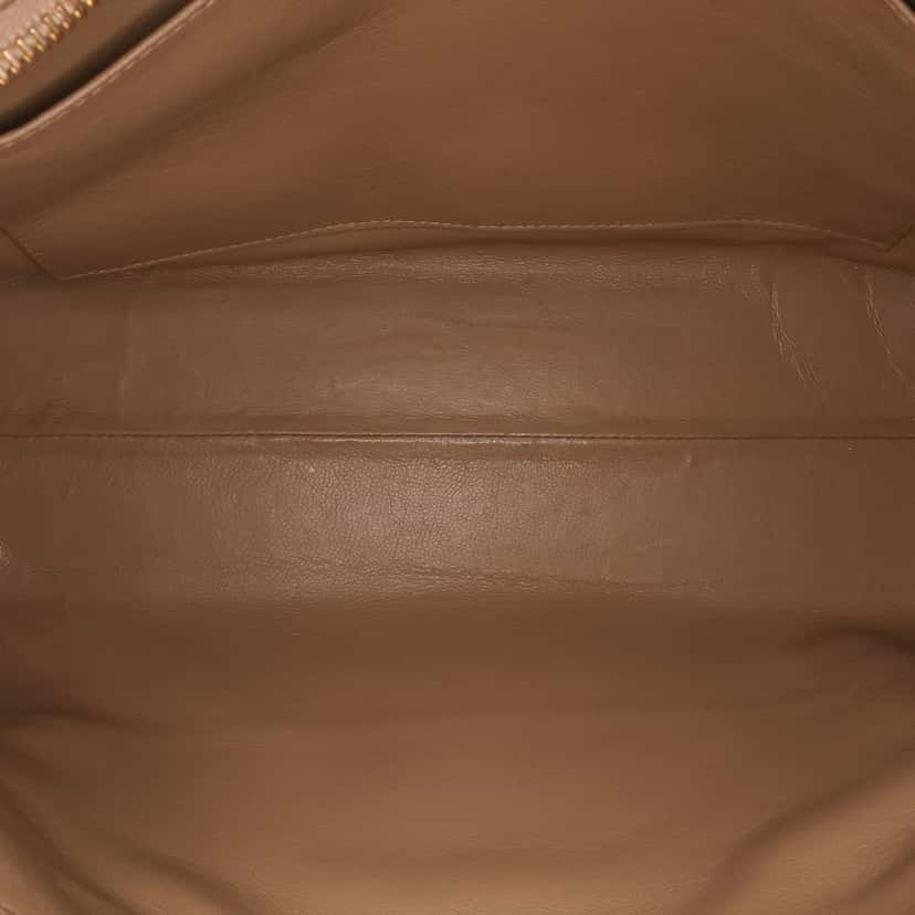 Chanel Quilted Lambskin Sun Charm Chain Crossbody Brown Leather Good condition - Model View
