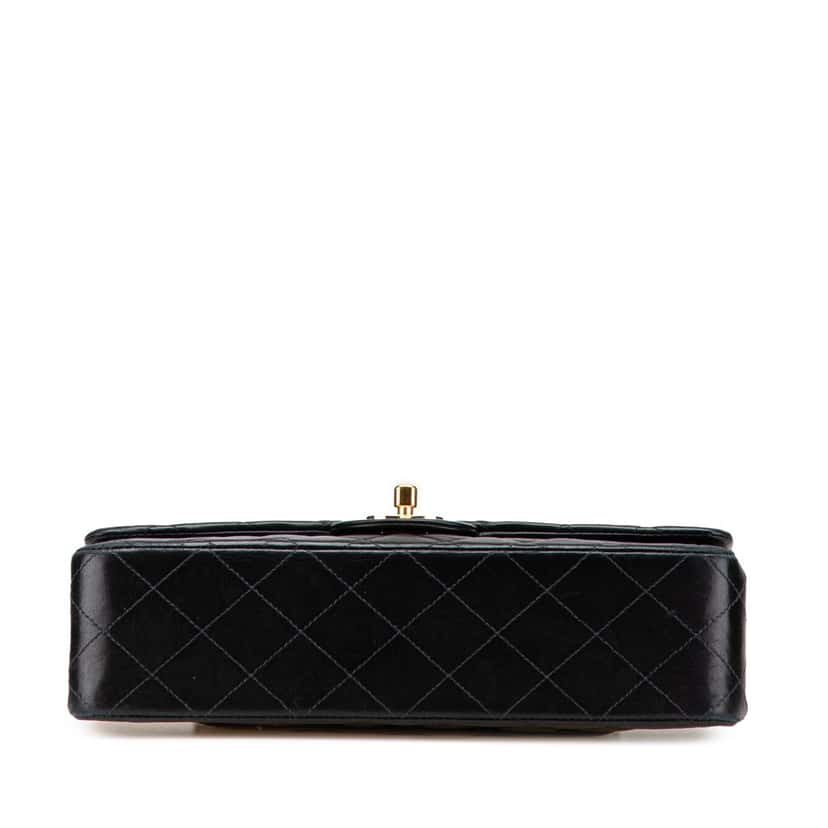 Chanel Medium Classic Lambskin Double Flap Black Leather Good condition - Inside View