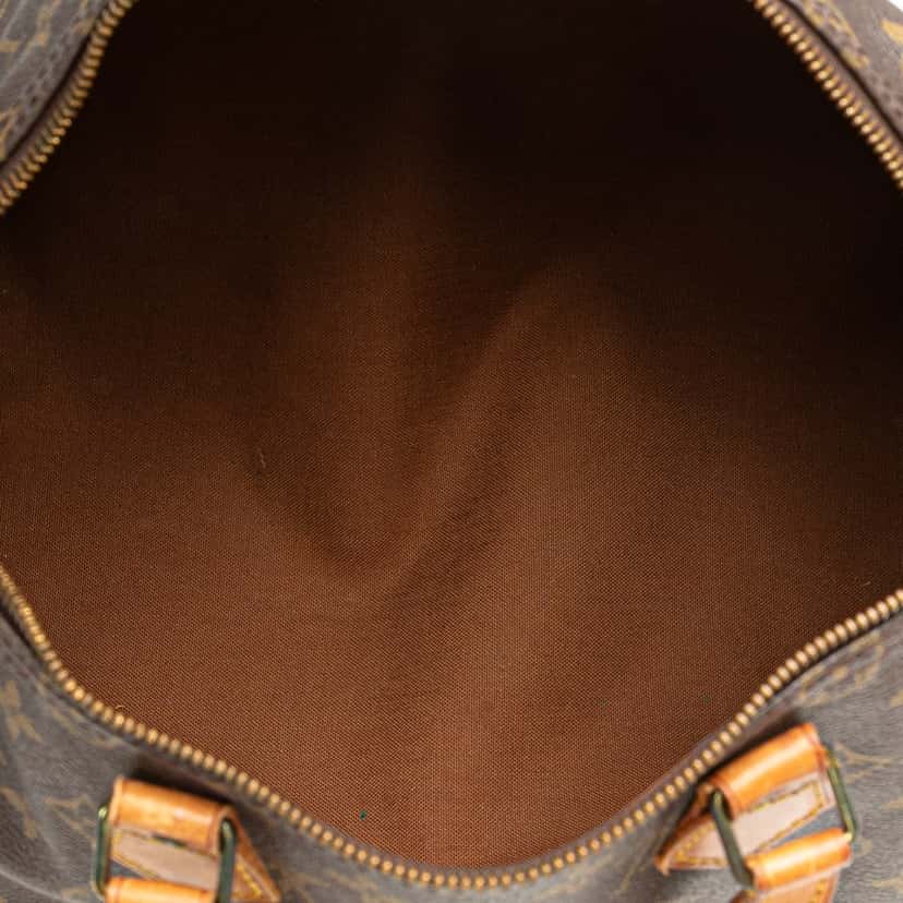 Louis Vuitton Monogram Speedy 35 Brown Canvas Fair condition - Model View