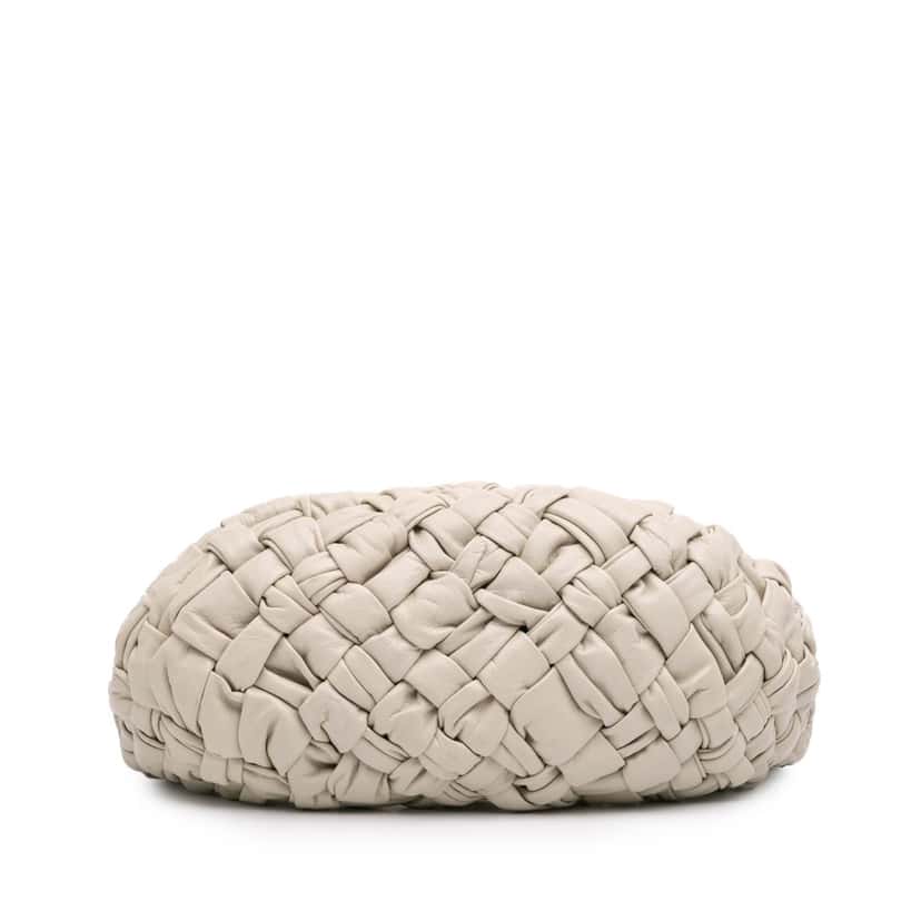 Bottega Veneta Foulard Intrecciato Calfskin Banana Hobo White Leather Good condition - Inside View