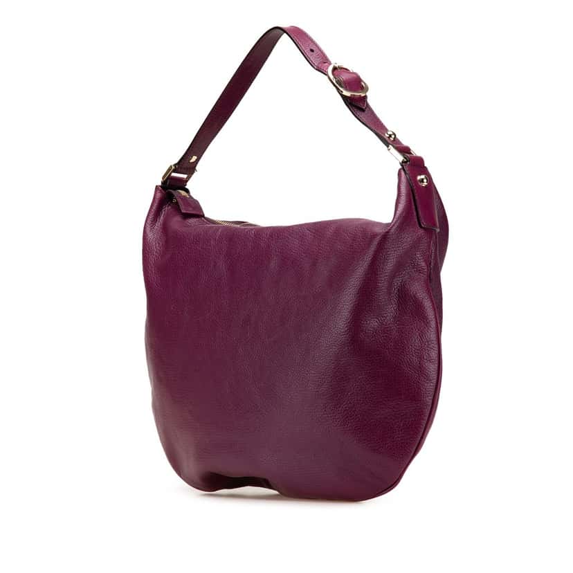 Gucci Leather Interlocking G Blondie Hobo Purple Leather Good condition - Back View