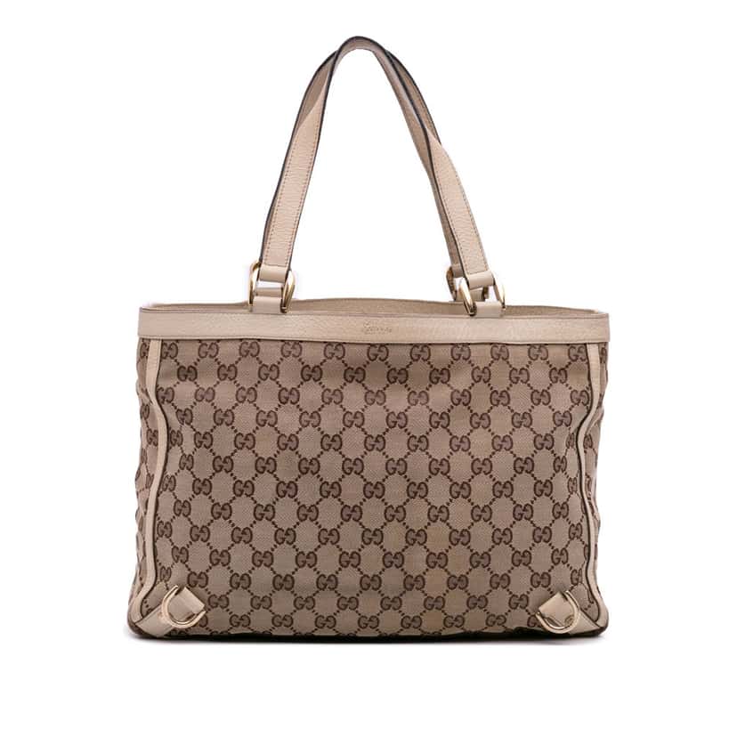 Gucci GG Canvas Abbey D Ring Tote Brown Canvas Good condition - Front View
