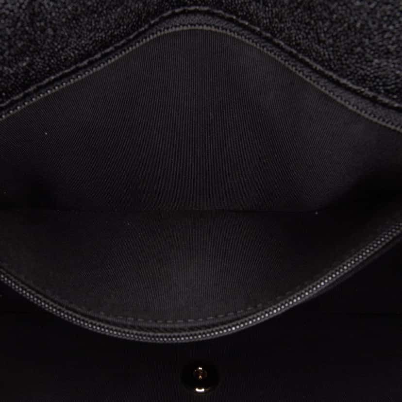 Chanel CC Bicolor Quilted Caviar Single Flap Black Leather Good condition - Box View