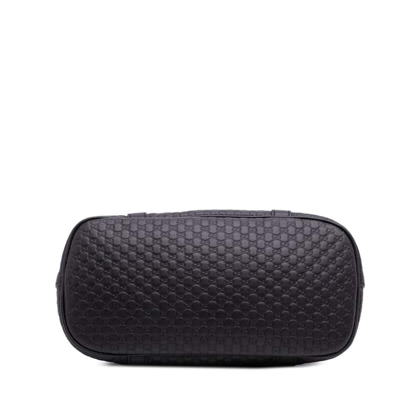 Gucci Medium Microguccissima Dome Satchel Black Leather Good condition - Inside View