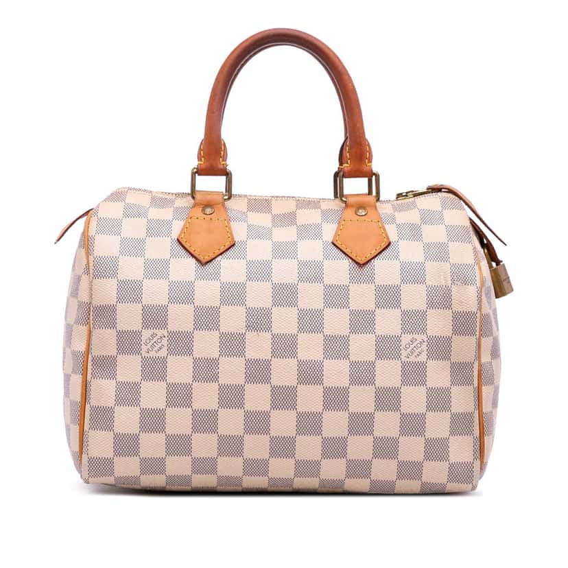 Louis Vuitton Damier Azur Speedy 25 White Canvas Good condition - Front View