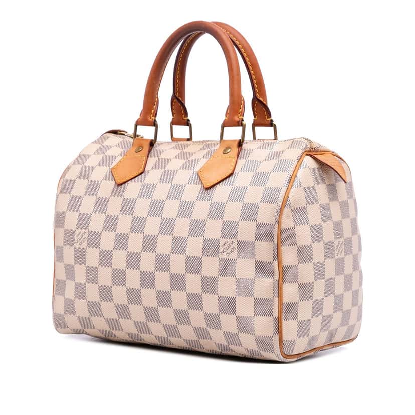 Louis Vuitton Damier Azur Speedy 25 White Canvas Good condition - Back View