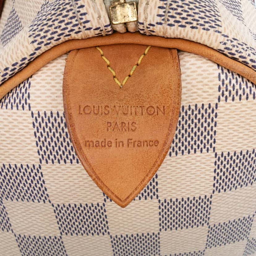 Louis Vuitton Damier Azur Speedy 25 White Canvas Good condition - Box View