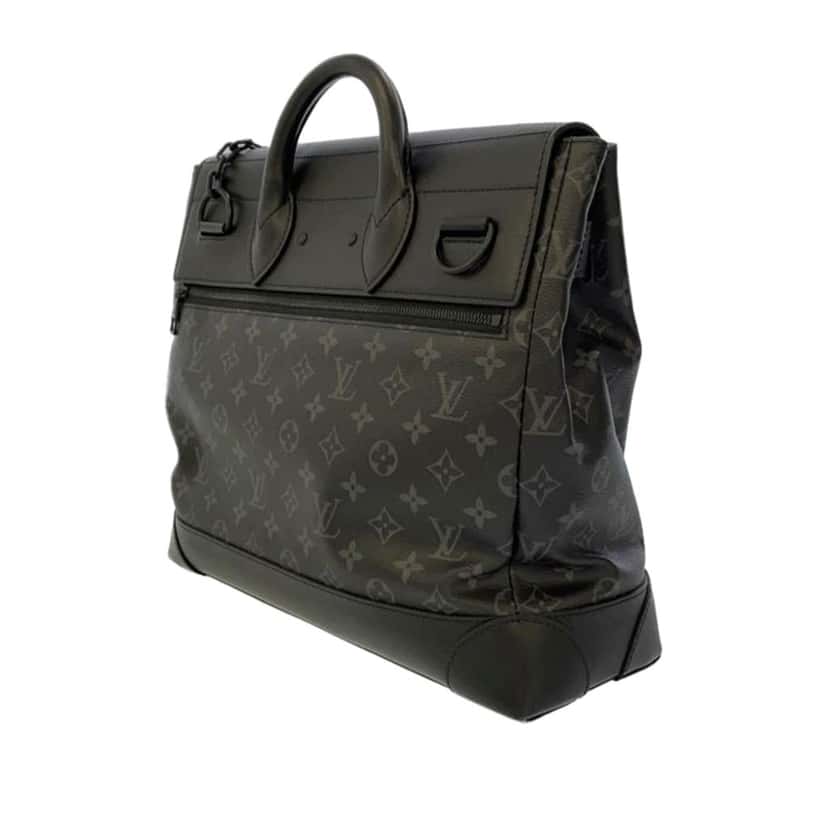 Louis Vuitton Monogram Eclipse Steamer PM Black Canvas Good condition - Back View