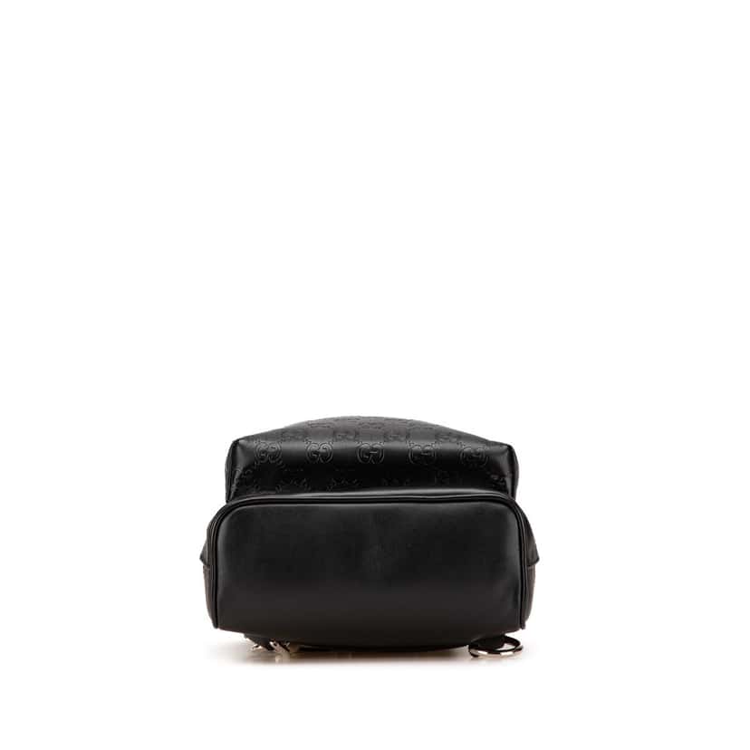 Gucci Guccissima Sling Backpack Black Leather Good condition - Inside View