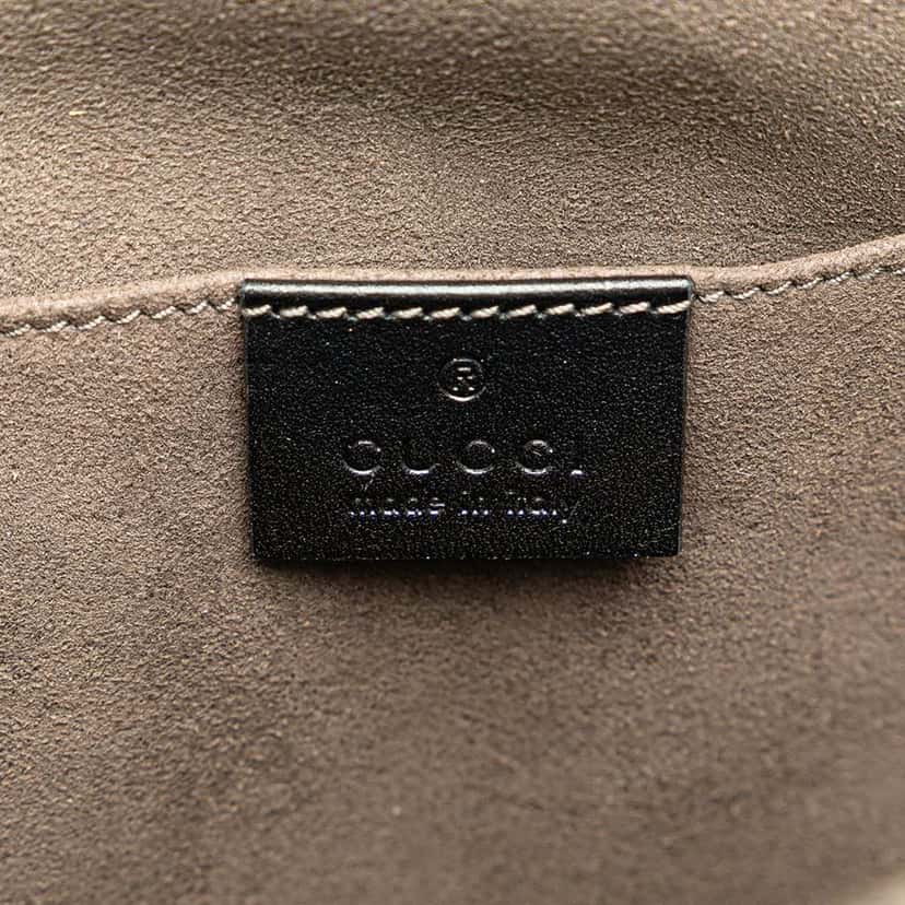 Gucci Guccissima Sling Backpack Black Leather Good condition - Box View