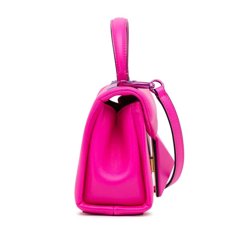 Valentino Mini One Stud Satchel Pink Leather Good condition - Inside View