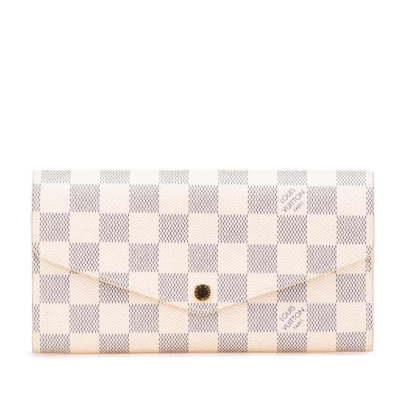 Louis Vuitton Damier Azur Sarah Long Wallet White Canvas Good condition - Front View