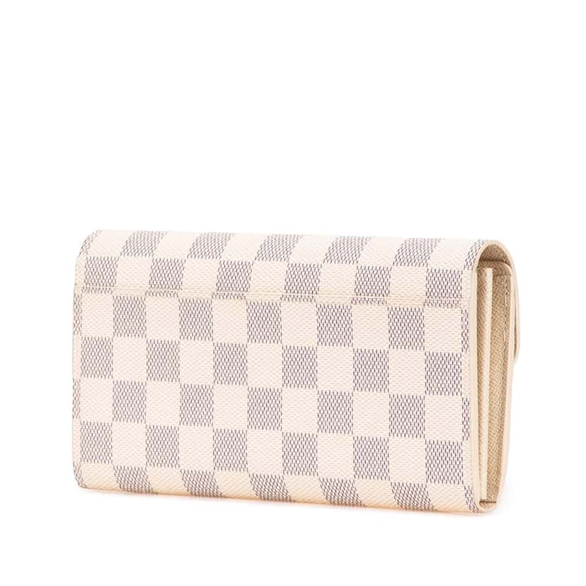 Louis Vuitton Damier Azur Sarah Long Wallet White Canvas Good condition - Back View