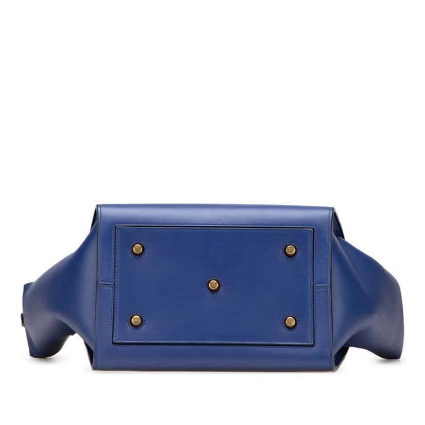 Celine Medium Smooth Calfskin Tie Knot Tote Blue Leather Good condition - Inside View