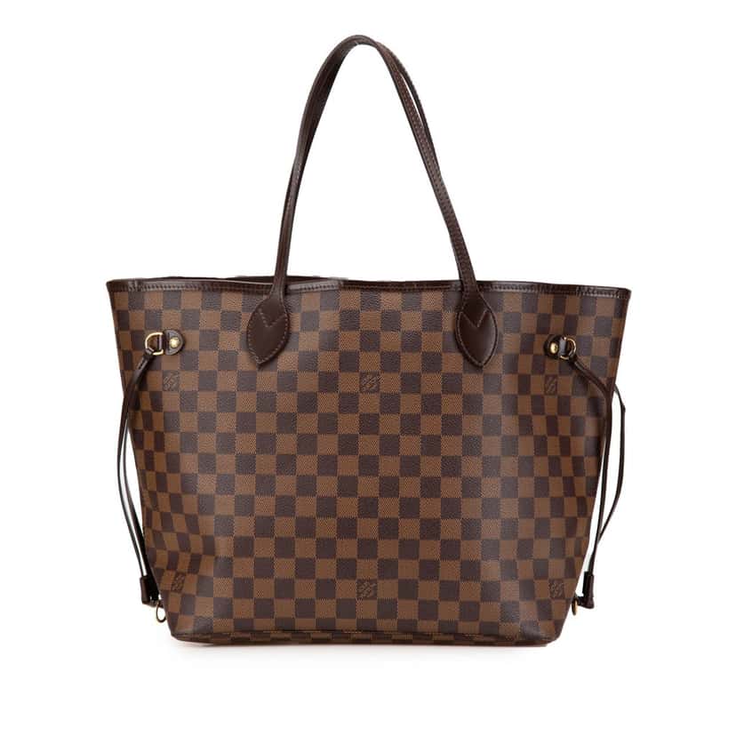 Louis Vuitton Damier Ebene Neverfull MM Brown Canvas Good condition - Front View