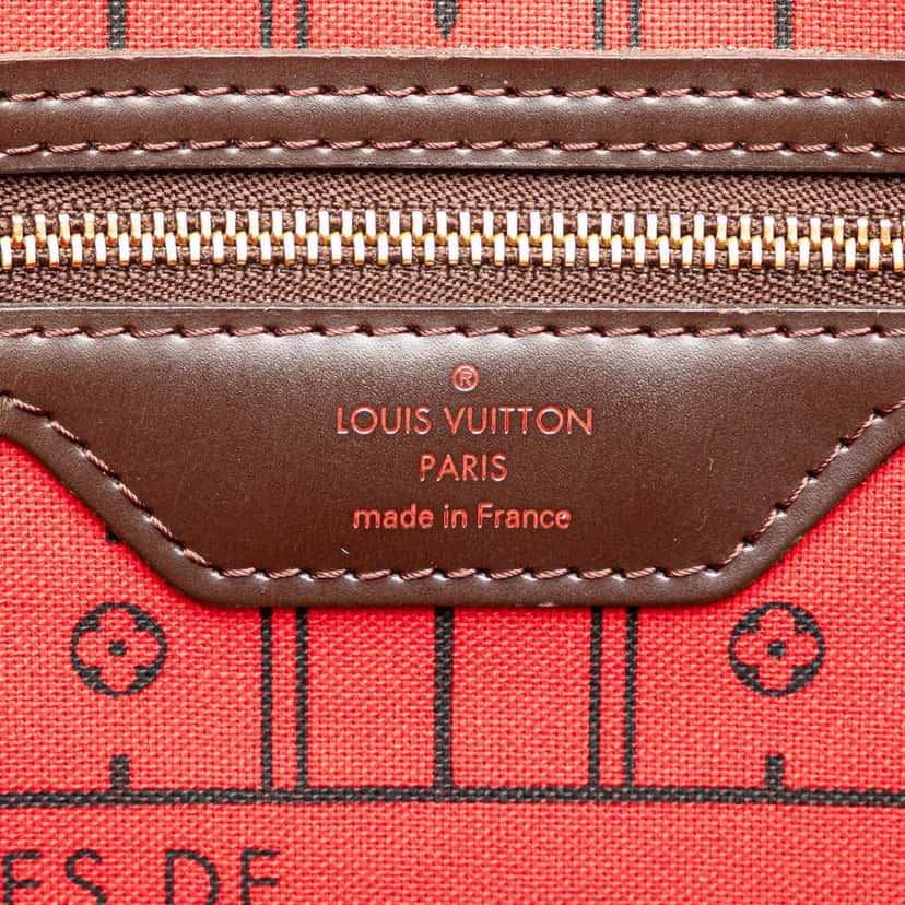 Louis Vuitton Damier Ebene Neverfull MM Brown Canvas Good condition - Box View