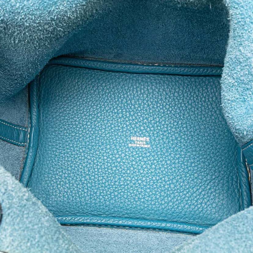 Hermès Clemence Picotin Lock 18 Blue Leather Good condition - Model View