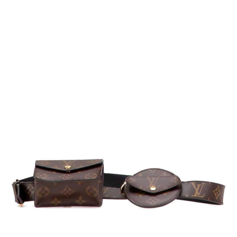 Louis Vuitton Monogram Daily Multi Pocket 30mm Belt Brown Canvas Good condition - Inside View