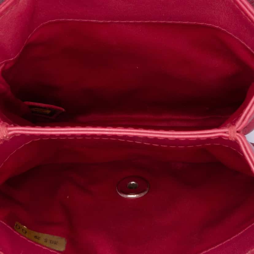 Chanel Mini Stitched Calfskin Citizen Flap Pink Leather Very good condition - Model View