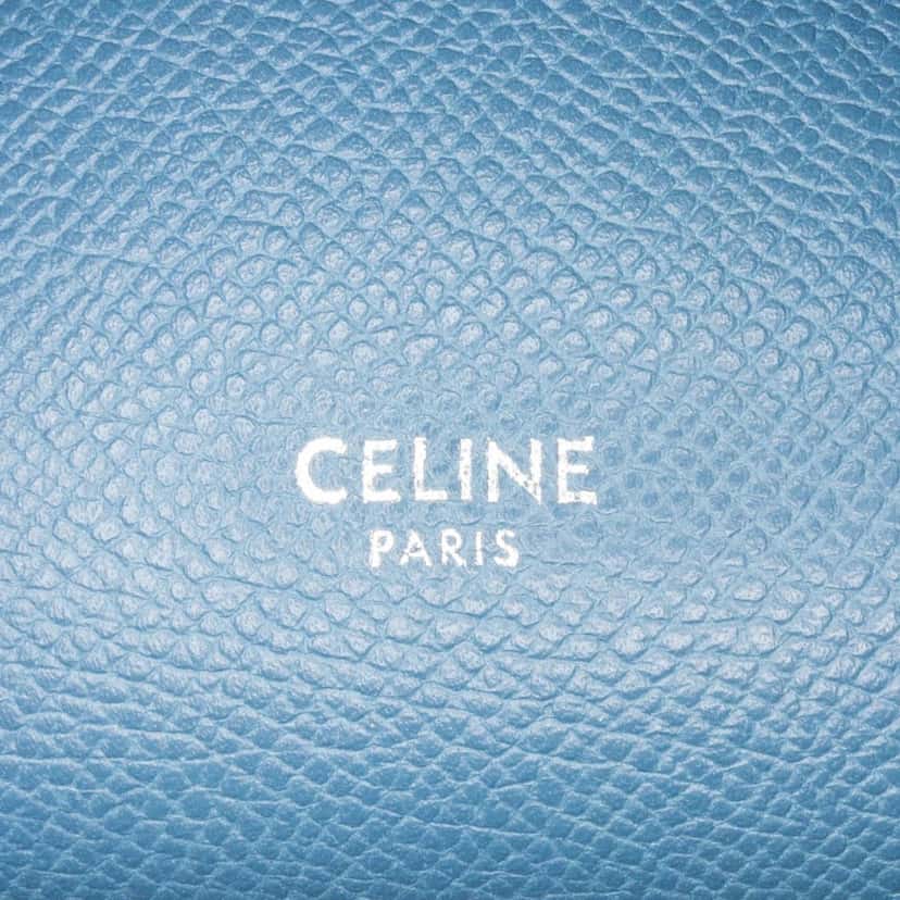 Celine Nano Grained Calfskin Belt Bag Blue Leather Good condition - Box View