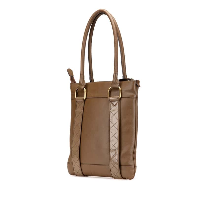 Burberry Leather Tote Brown Leather Good condition - Back View