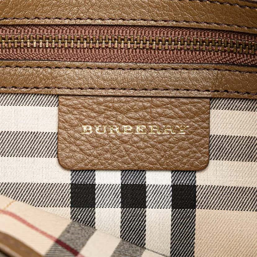 Burberry Leather Tote Brown Leather Good condition - Box View