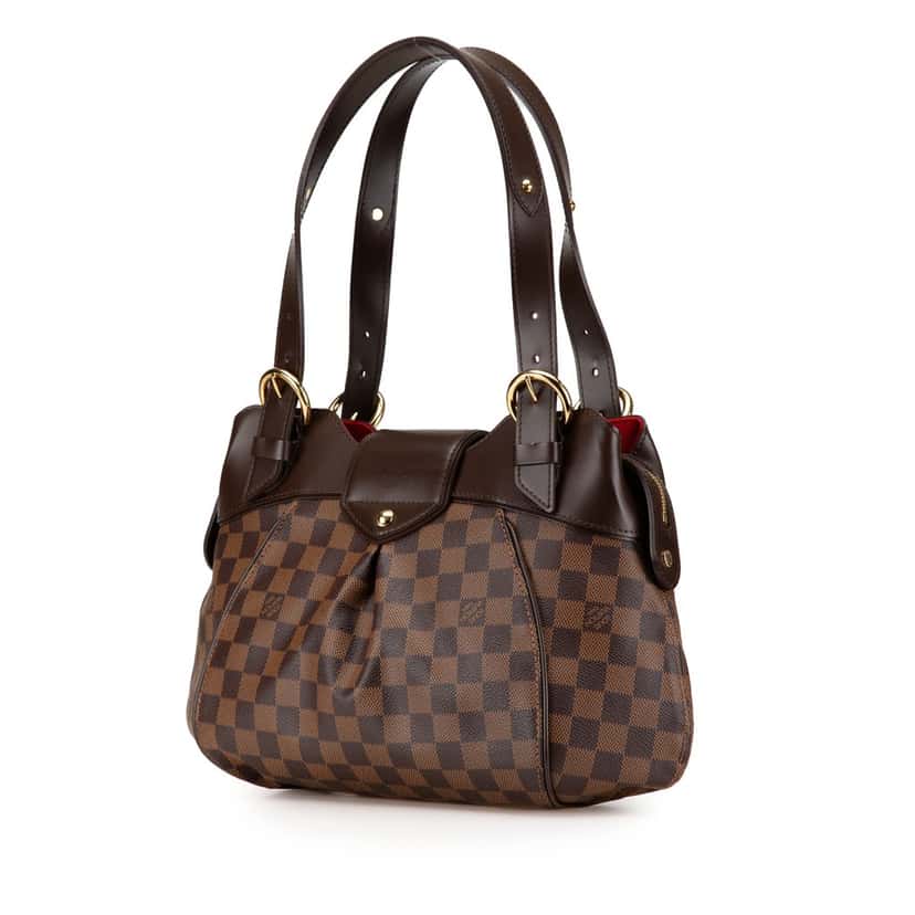 Louis Vuitton Damier Ebene Sistina PM Brown Canvas Good condition - Back View