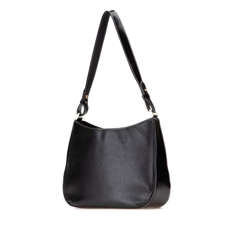 Burberry Leather Shoulder Bag Black Leather Fair condition - Back View