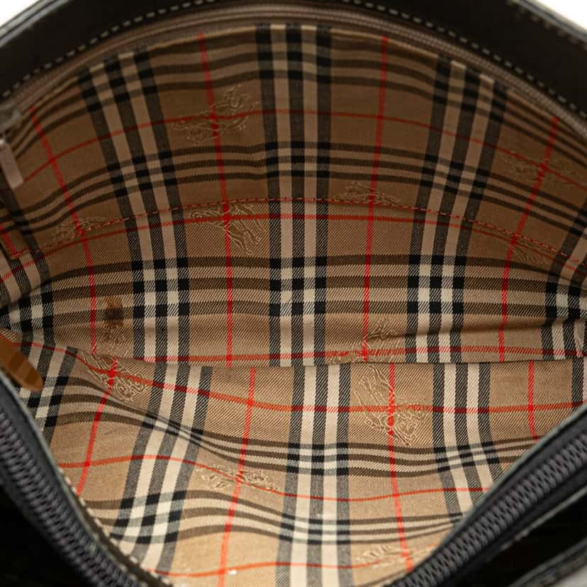 Burberry Leather Shoulder Bag Black Leather Fair condition - Box View