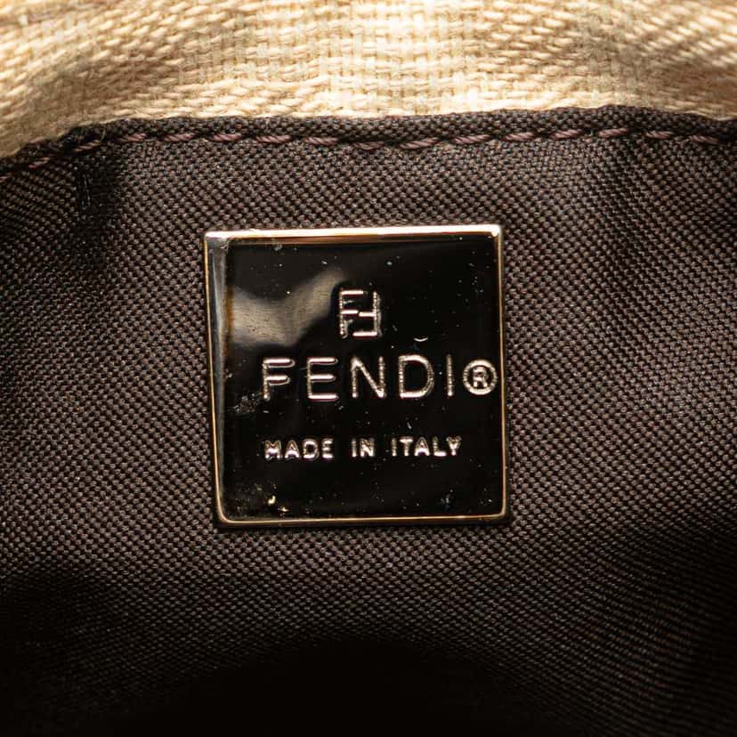 Fendi Mini Zucca Canvas Croissant Handbag Brown Canvas Fair condition - Model View