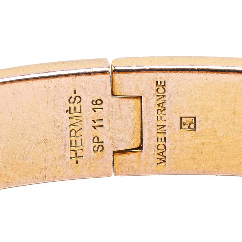 Hermès Narrow Enamel Hinge Bracelet GM Red Good condition - Model View