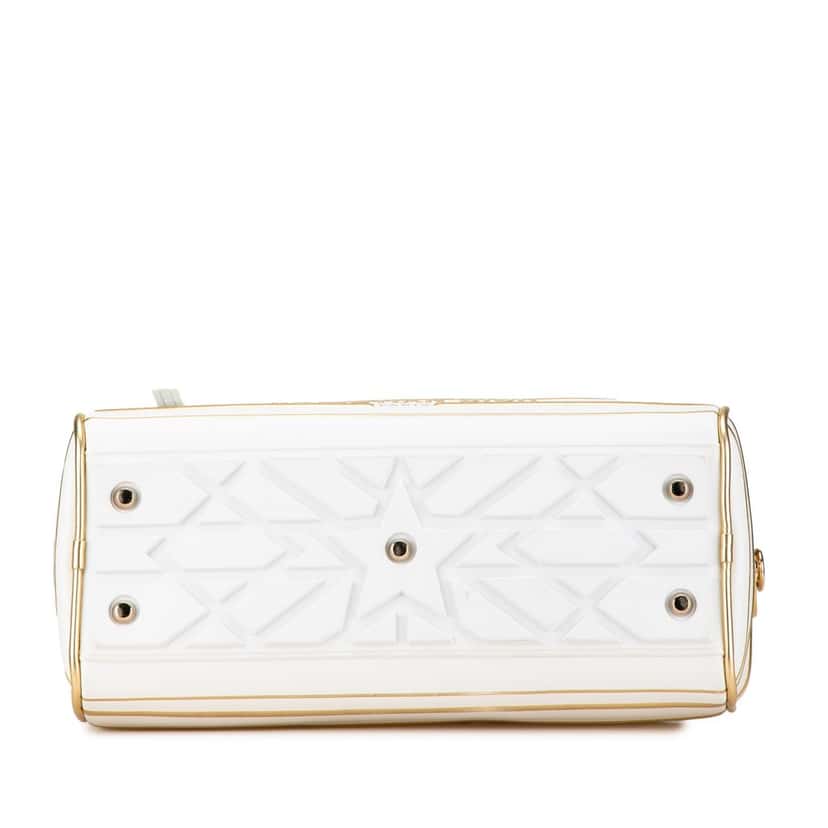 Dior Medium Padded Etoile Leather Vibe Zip Bowling Bag Gold Leather Good condition - Inside View