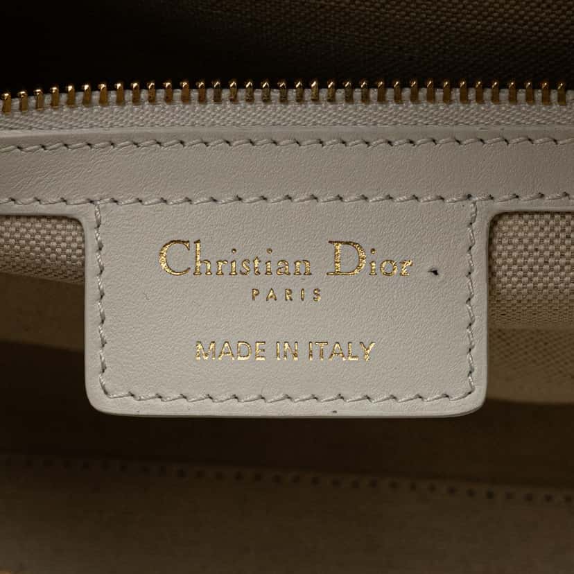Dior Medium Padded Etoile Leather Vibe Zip Bowling Bag Gold Leather Good condition - Box View