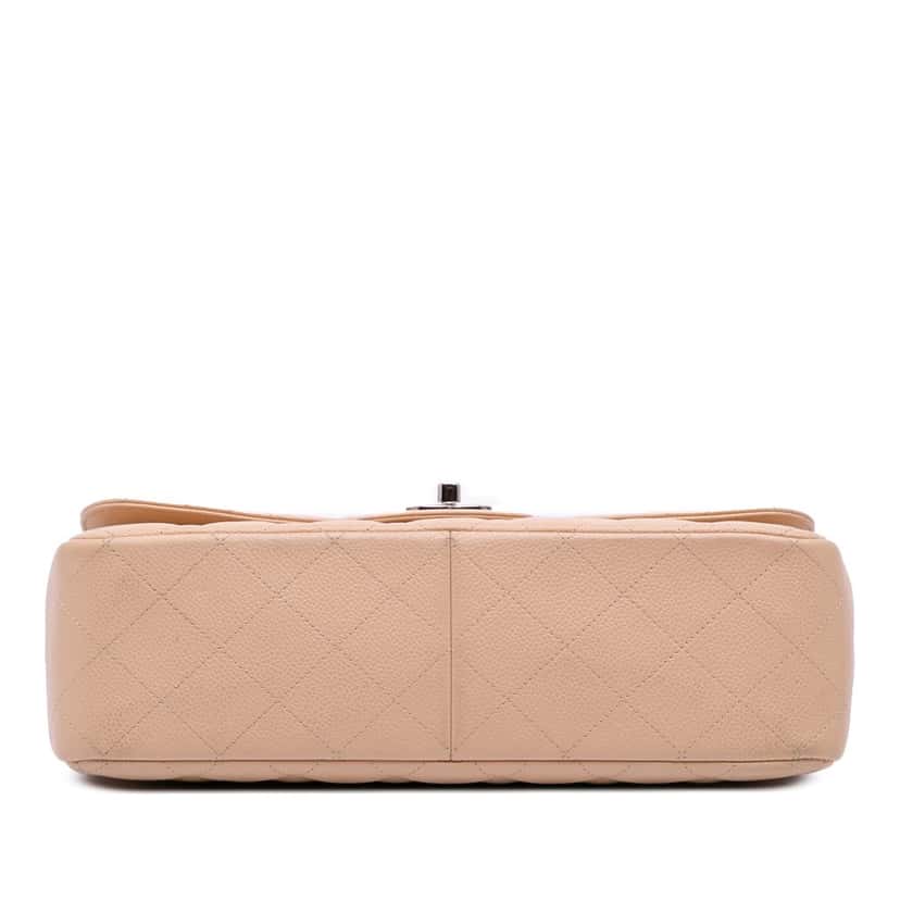 Chanel Jumbo Classic Caviar Double Flap Brown Leather Good condition - Inside View