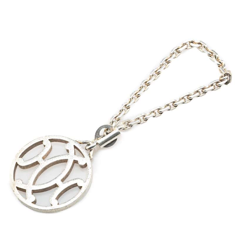 Hermès Palladium Plated Metal Bag Charm Silver Metal Good condition - Front View