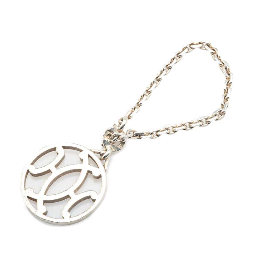 Hermès Palladium Plated Metal Bag Charm Silver Metal Good condition - Back View