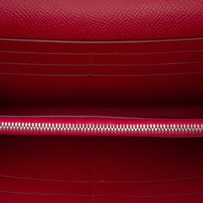 Hermès Epsom Kelly Longue Wallet Red Leather Good condition - Model View