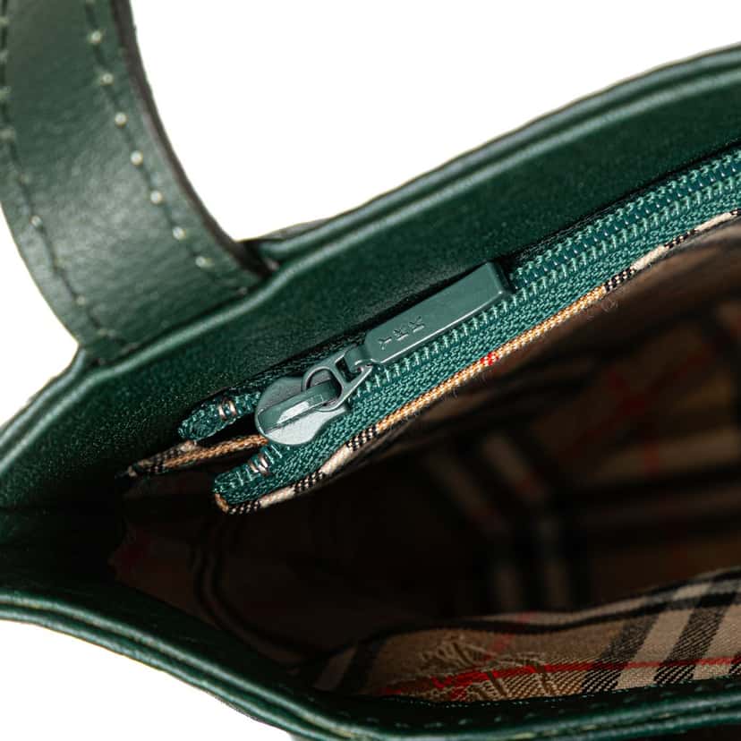 Burberry Leather Shoulder Bag Green Leather Good condition - Box View