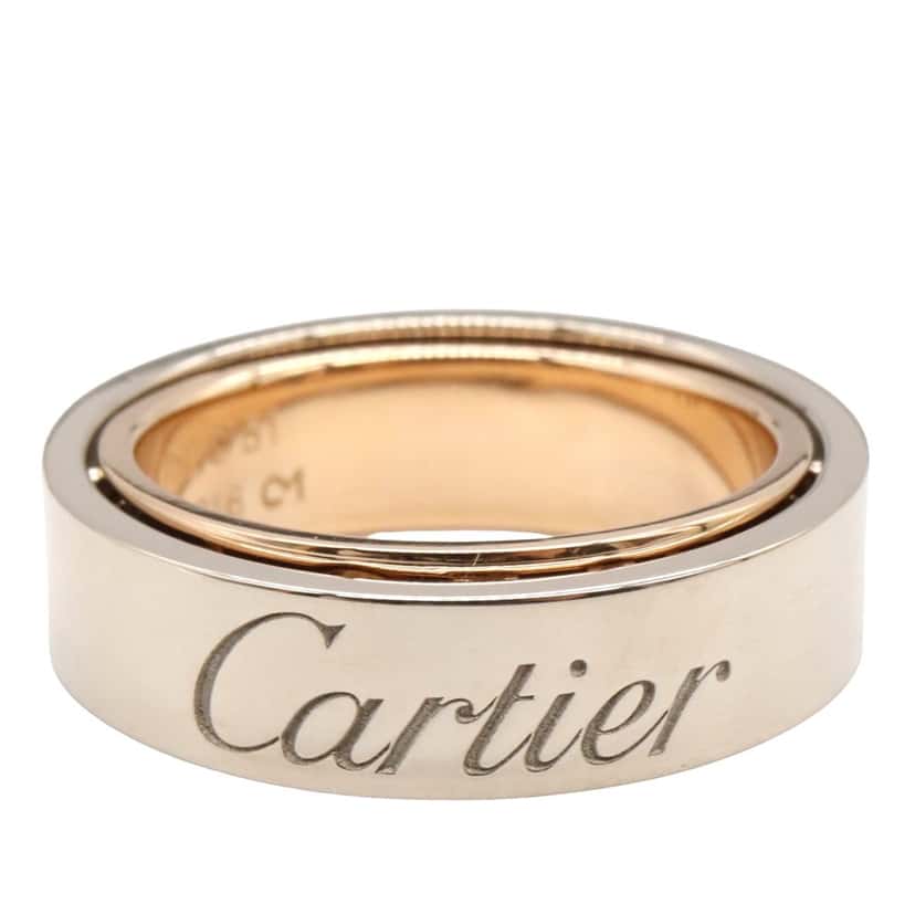 Cartier 18K White and Rose Gold Astro Secret Love Ring Silver White Gold Good condition - Front View