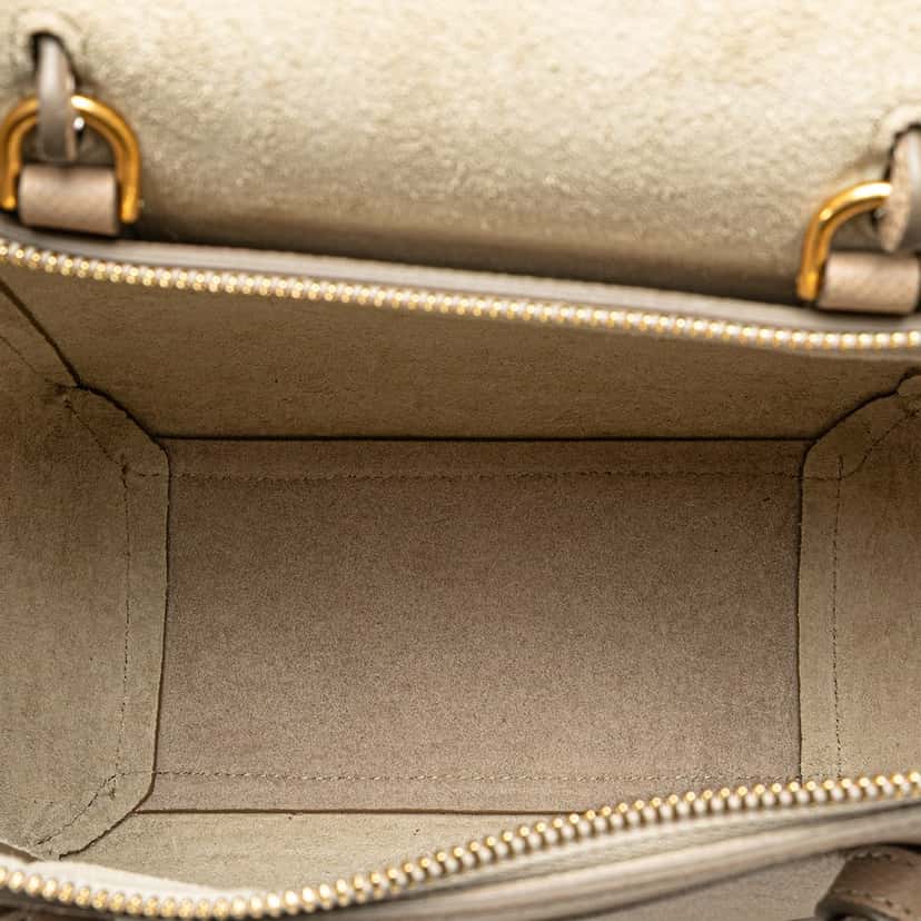 Celine Nano Grained Calfskin Belt Bag Brown Leather Good condition - Model View