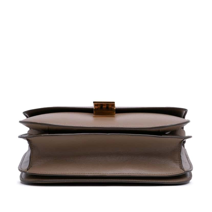 Celine Medium Calfskin Classic Box Brown Leather Good condition - Inside View