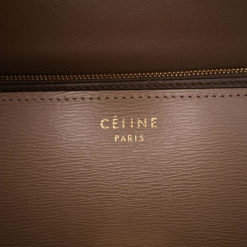 Celine Medium Calfskin Classic Box Brown Leather Good condition - Box View