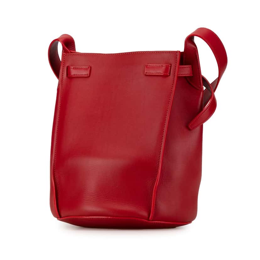 Celine Leather Big Bag Bucket Crossbody Red Leather Very good condition - Back View