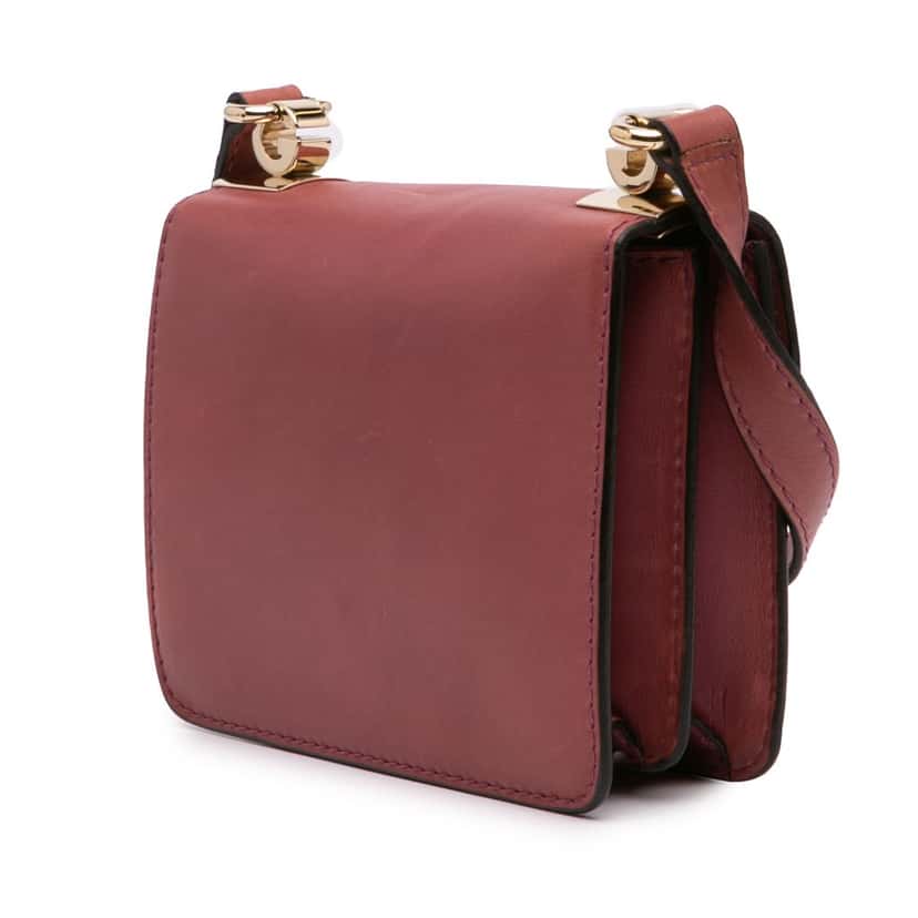 Gucci Small Leather 1973 Crossbody Bag Red Leather Good condition - Back View