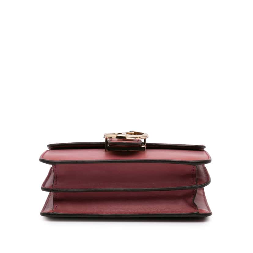 Gucci Small Leather 1973 Crossbody Bag Red Leather Good condition - Inside View