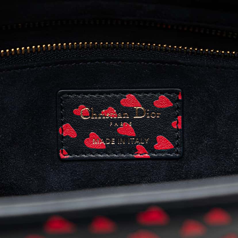 Dior Medium Calfskin I Love Paris Lady Dior Blue Leather Very good condition - Box View
