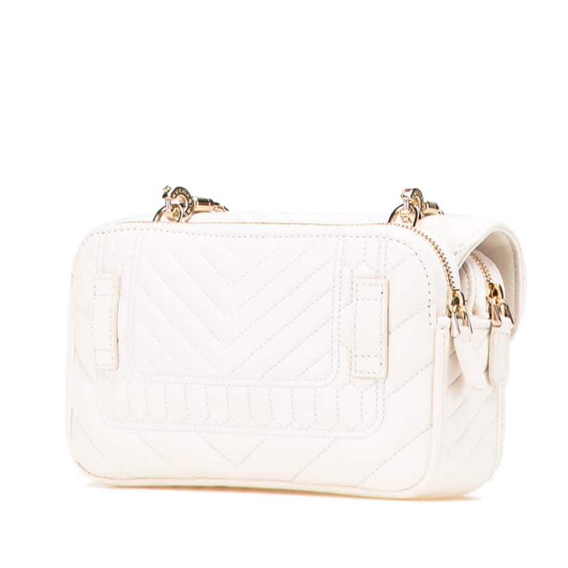 Bvlgari Leather Serpenti Forever Convertible Satchel White Leather Good condition - Back View