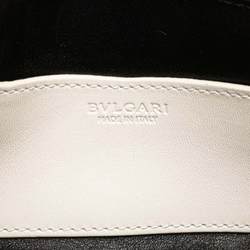 Bvlgari Leather Serpenti Forever Convertible Satchel White Leather Good condition - Box View